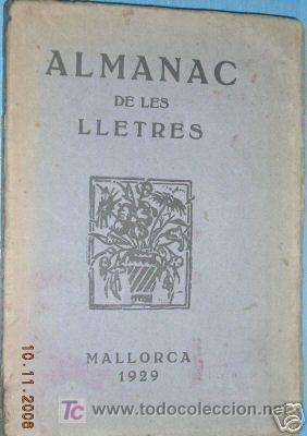 Libros de segunda mano: ALMANAC DE LES LLETRES. MALLORCA, A&Ntilde;O 1929 - Foto 1