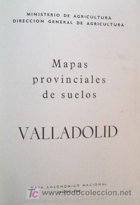 Libros de segunda mano: VALLADOLID - MAPAS PROVINCIALES DE SUELOS - Foto 2