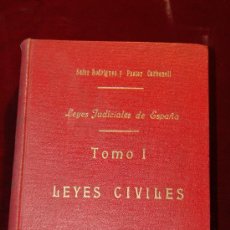 Libros de segunda mano: SAINZ RODRÍGUEZ Y PASTOR CARBONELL, LEYES JUDICIALES DE ESPAÑA, TOMO I, (1942)