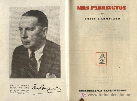 Libros de segunda mano: MRS PARKINGTON (A/ PI- 100) - Foto 1