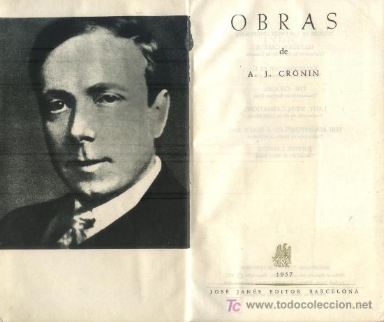 Libros de segunda mano: OBRAS DE A.J. CRONIN.   A-PI-139 - Foto 1