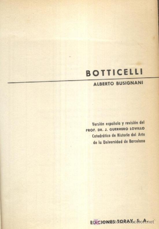 Libros de segunda mano: BOTTICELLI  (A/ ART- 128) - Foto 1