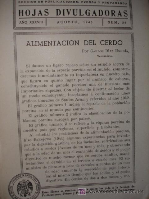 Libros de segunda mano: ALIMENTACION DEL CERDO,CARLOS DIAZ UNGRIA - Foto 1