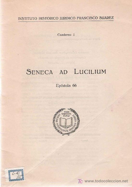 Libros de segunda mano: Ad Lucilium (epistola 66) / Seneca - Foto 1