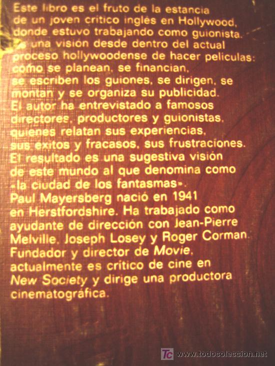 Libros de segunda mano: HOLLYWOOD, LA CASA ENCANTADA, DE PAUL MAYERSBERG. - CINE - 1971. - Foto 2