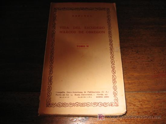 Libros de segunda mano: VIDA DEL ESCUDERO MARCOS DE OBREGON - Foto 1