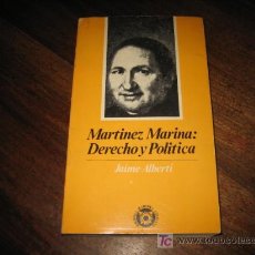Libros de segunda mano: MARTINEZ MARINA DERECHO Y POLITICA POR JAIME ALBERTI ....1980