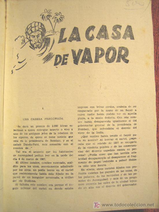 Libros de segunda mano: LA CASA DE VAPOR, JULIO VERNE, EDIT. SAENZ JUBERA. - Foto 2