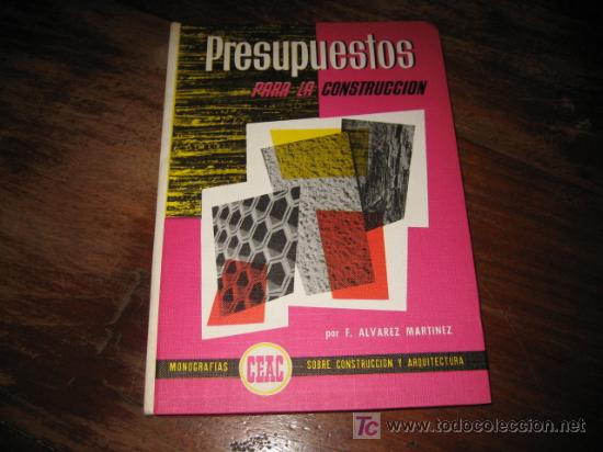 Libros de segunda mano: PRESUPUESTOS PARA LA CONSTRUCCION - Foto 1