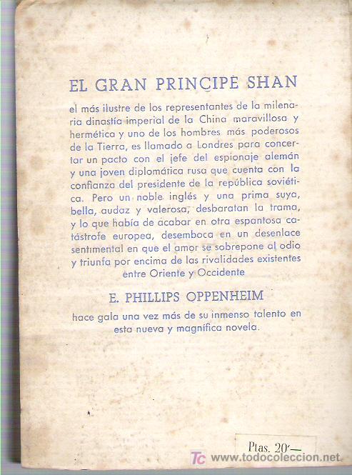 Libros de segunda mano: EL GRAN PRINCIPE SHAN - OPPEHEIN *** EDICIONES PHILLIPS ***1952 - Foto 2