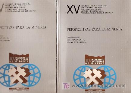 Libros de segunda mano: PERSPECTIVAS PARA LA MINERIA. 2 vol&uacute;menes (Madrid, 1992) Trabajos y comunicaciones del XV Congreso M