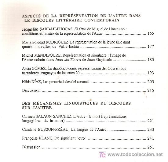 Libros de segunda mano: Les representations de lAutre dans lespace iberique et ibero-americain / dir. A. Redondo - Foto 3