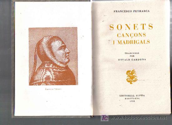 Libros de segunda mano: PETRARCA : SONETS , CAN&Ccedil;ONS I MADRIGALS - Foto 1