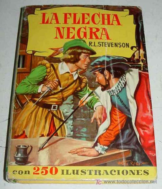 Libros de segunda mano: LA FLECHA NEGRA - CON 250 ILUSTRACIONES -  EDIT. BRUGUERA. - Foto 1