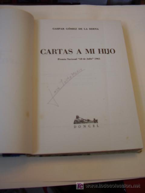 Libros de segunda mano: Cartas a mi hijo Doncel Gaspar Gomez de la Serna - Foto 2