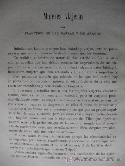 Libros de segunda mano: MUJERES VIAJERAS,FRANCISCO DE LAS BARRAS Y ARAGON - Foto 1