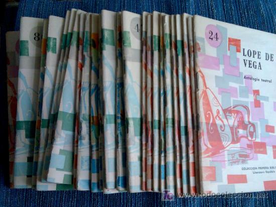 Libros de segunda mano: COLECCI&Oacute;N ESCOLAR, PRIMERA BIBLIOTECA, LITERATURA ESPA&Ntilde;OLA 1968, 8 FASC&Iacute;CULOS