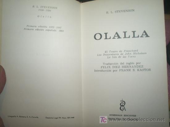 Libros de segunda mano: OLALLA,  de Robert L. Stevenson - Foto 1