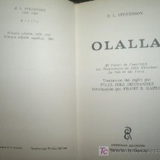 Libros de segunda mano: OLALLA, DE ROBERT L. STEVENSON