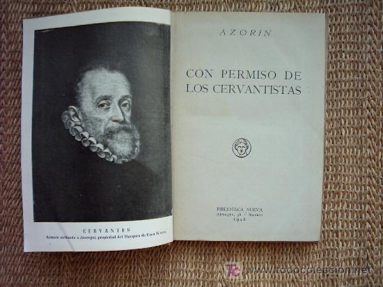 Libros de segunda mano: AZORIN. CON PERMISO DE LOS CERVANTISTAS. PRIMERA EDICION 1948. - Foto 1