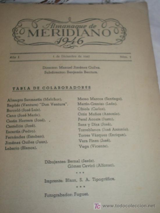 Libros de segunda mano: ALMANAQUE MERIDIANO 1946 - Foto 2
