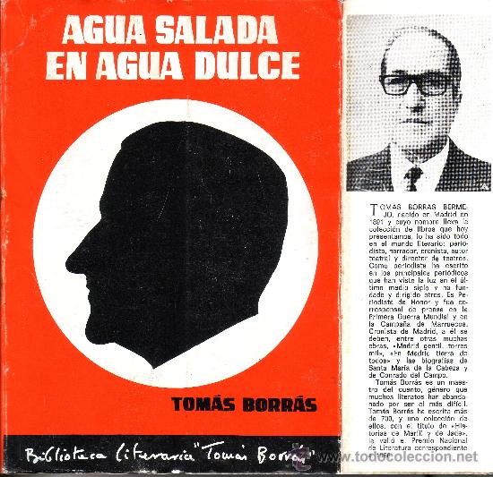 Libros de segunda mano: AGUA SALADA EN AGUA DULCE. TOM&Aacute;S BORR&Aacute;S - Foto 1