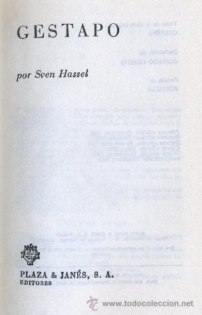 Libros de segunda mano: GESTAPO. HASSEL, SVEN . A-NSF-769 - Foto 1