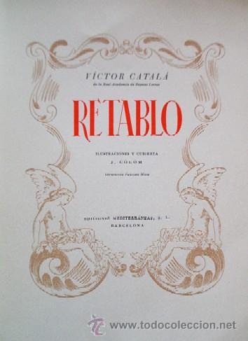 Libros de segunda mano: RETABLO - VICTOR CATALA - A&Ntilde;O 1944 - Foto 3