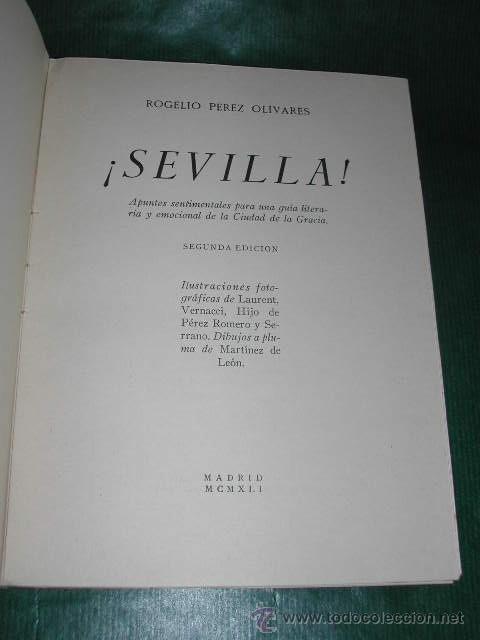 Libros de segunda mano: &iexcl; SEVILLA ! de Rogelio PEREZ OLIVARES - Foto 3