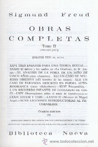 Libros de segunda mano: OBRAS COMPLETAS DE SIGMUND FREUD  (PS-66) - Foto 1