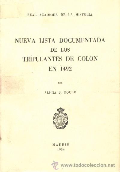 Libros de segunda mano: NUEVA LISTA DOCUMENTADA DE LOS TRIPULANTES DE COLON EN 1492 (H-259) - Foto 1