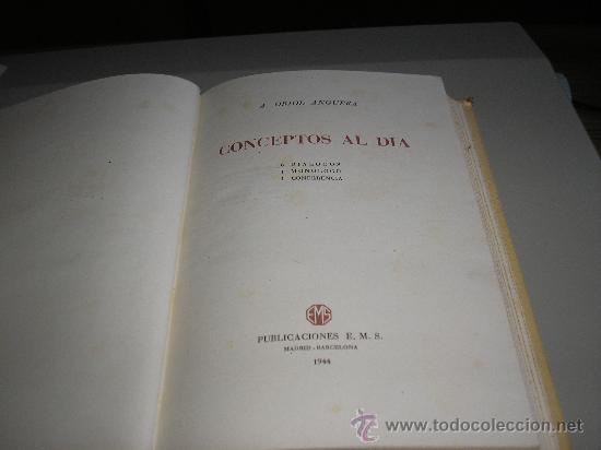 Libros de segunda mano: CONCEPTOS AL DIA (A. ORIOL ANGUERA) - Foto 2