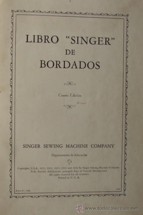 Libros de segunda mano: LIBRO SINGER DE BORDADOS, IMPECABLE MANUAL!!, 1941 - Foto 2