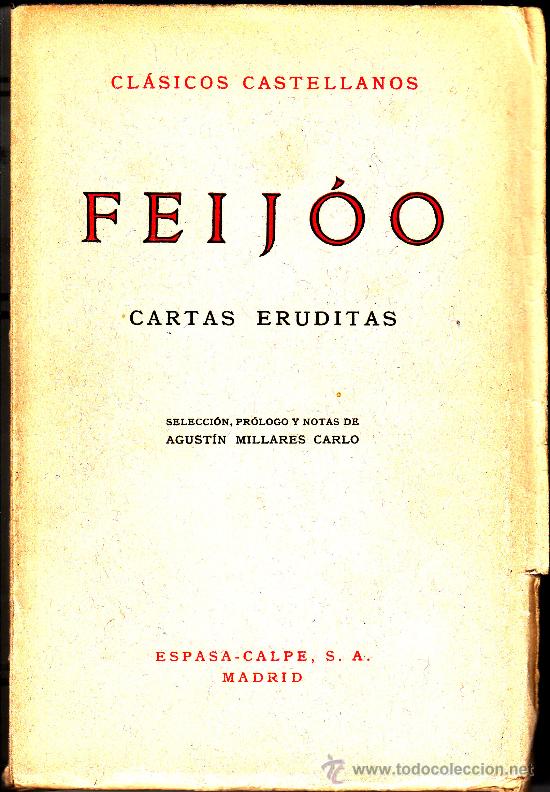 Libros de segunda mano: CARTAS ERUDITAS - FEIJOO. - Foto 1
