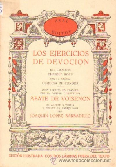 Libros de segunda mano: EJERCICIOS DE DEVOCION DEL CABALLERO ENRIQUE ROCH CON LA SRA. DUQUESA DE CONDOR  (ER-35) - Foto 1