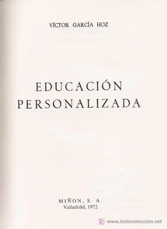 Libros de segunda mano: Educaci&oacute;n personalizada / V&iacute;ctor Garc&iacute;a Hoz - Foto 1
