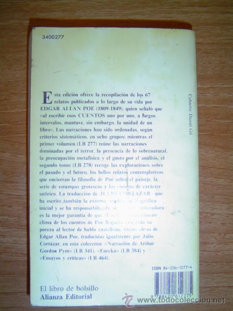 Libros de segunda mano: CUENTOS 1 EDGAR ALLAN POE ALIANZA EDITORIAL - Foto 2