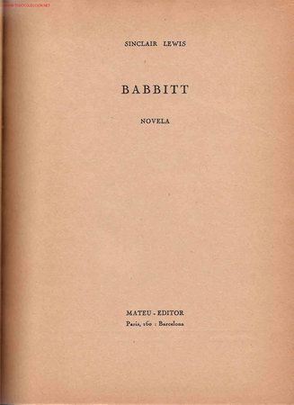 Libros de segunda mano: Babbitt  / Sinclair Lewis - Foto 1