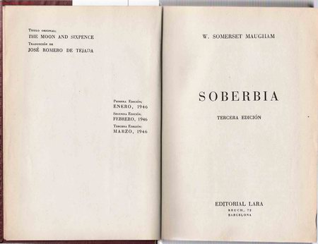 Libros de segunda mano: Soberbia / W. Somerset Maugham. - Foto 1