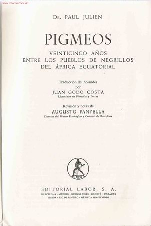 Libros de segunda mano: Pigmeos / Paul Julien - 1968 - Foto 1