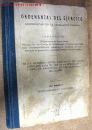 Libros de segunda mano: Ordenanzas del Ej&eacute;rcito, ano 1969, 310 p&aacute;ginas. - Foto 1