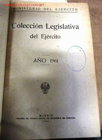 Libros de segunda mano: Colecci&oacute;n legislativa del Ej&eacute;rcito. 1961, 600 p&aacute;ginas aprox. - Foto 1