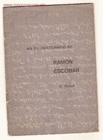 Libros de segunda mano: En el centenario de Ram&oacute;n Escobar / A. Rosell. Rio de janeiro, 1962 - Foto 1