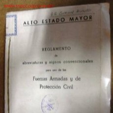 Libros de segunda mano: REGLAMENTO DE ABREVIATURAS Y SIGNOS CONVENCIONALES PARA USO DE LAS FUERZAS ARMADAS...
