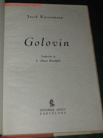 Libros de segunda mano: GOLOVIN de Jakob Wassermann - Foto 2
