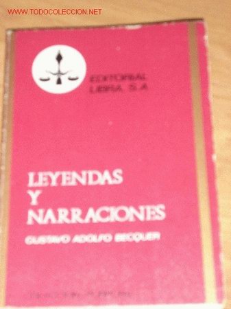 Libros de segunda mano: Libro, Leyendas y narraciones de Gustavo Adolfo Becquer. Editorial Libra, a&ntilde;o 1970 - Foto 1