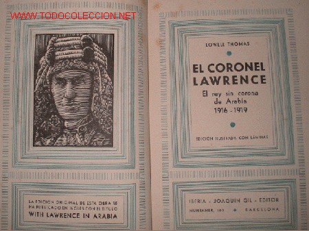 Libros de segunda mano: EL CORONEL LAWRENCE. Lowell Thomas. 1.941 - Foto 2