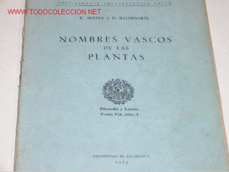Libros de segunda mano: NOMBRES VASCOS DE LAS PLANTAS - Foto 1