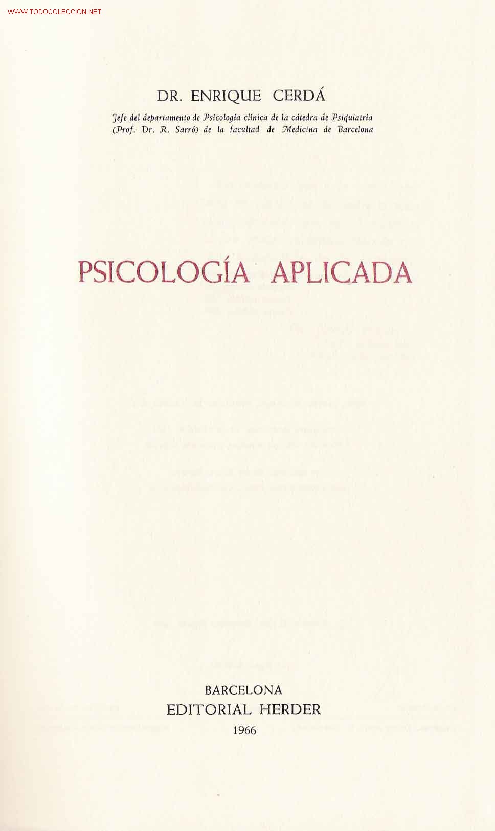 Libros de segunda mano: Psicolog&iacute;a aplicada. - Foto 2