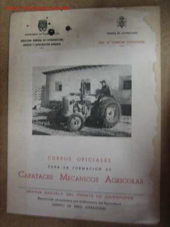 Libros de segunda mano: Folleto de cursos oficiales para la formaci&oacute;n de capataces mecanicos agricolas
